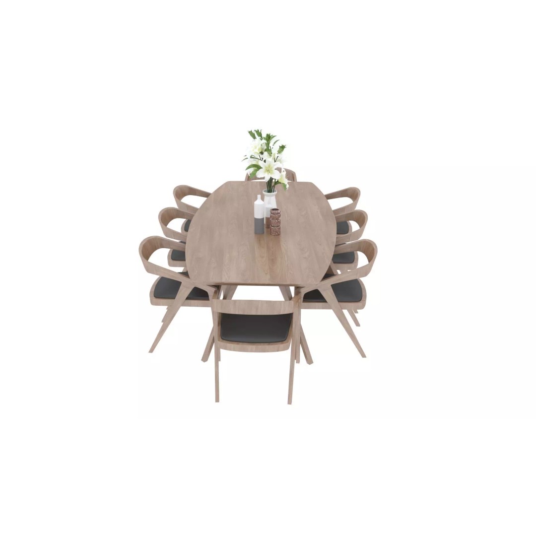 Dining Table and Chairs 3D Model – Fully Textured Interior Asset, FBX - View 5