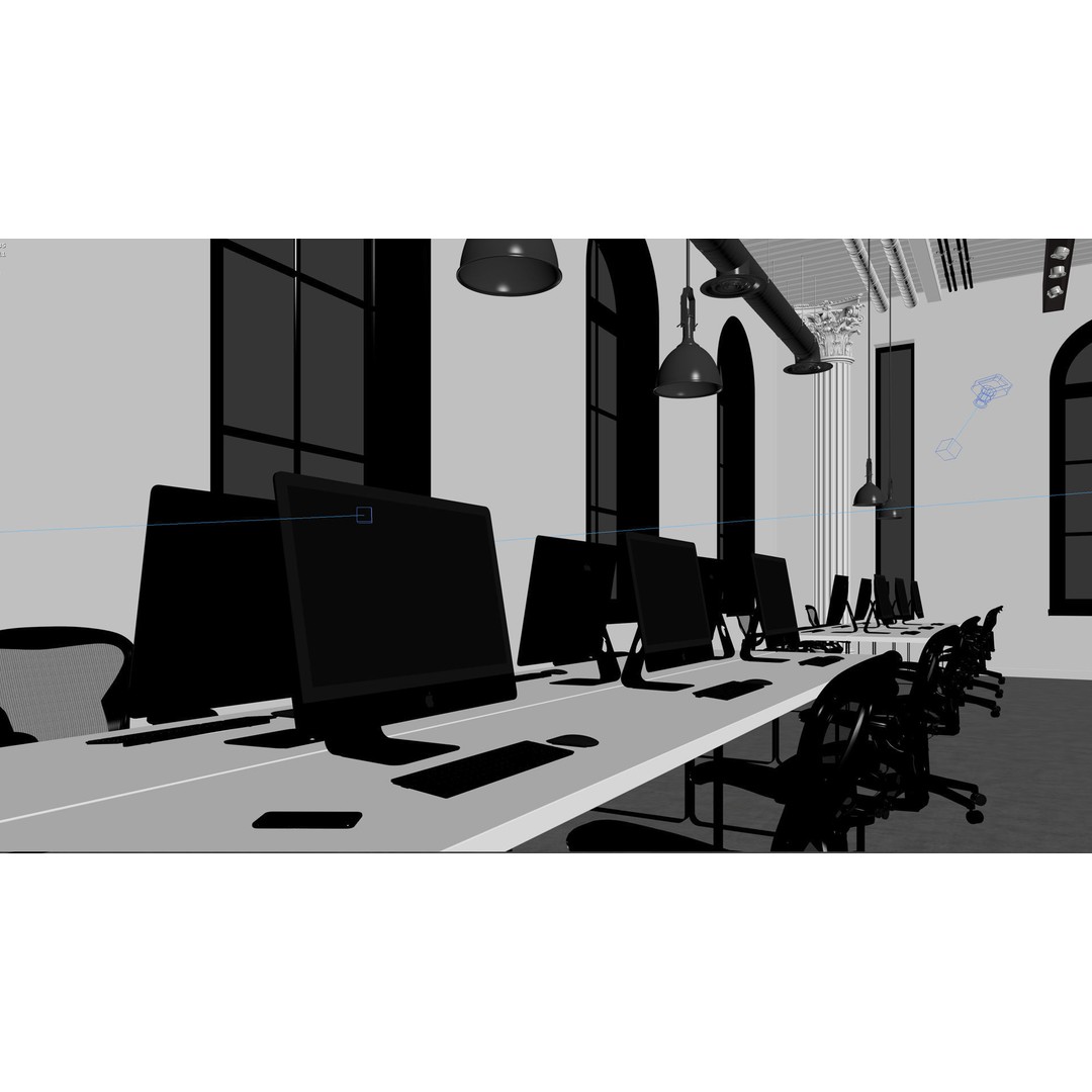 Open Office 3D Model – Detailed Interior Scene for Archviz, FBX - View 14