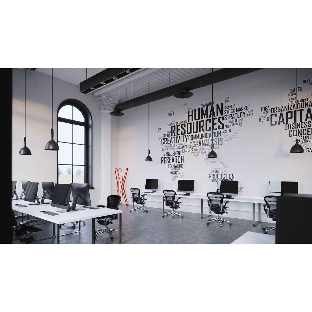 Open Office 3D Model – Detailed Interior Scene for Archviz, FBX - View 4