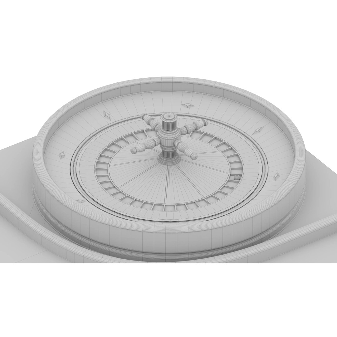 Roulette Casino Table 3D Model – Elegant Design, Game-Ready, FBX, OBJ - View 15