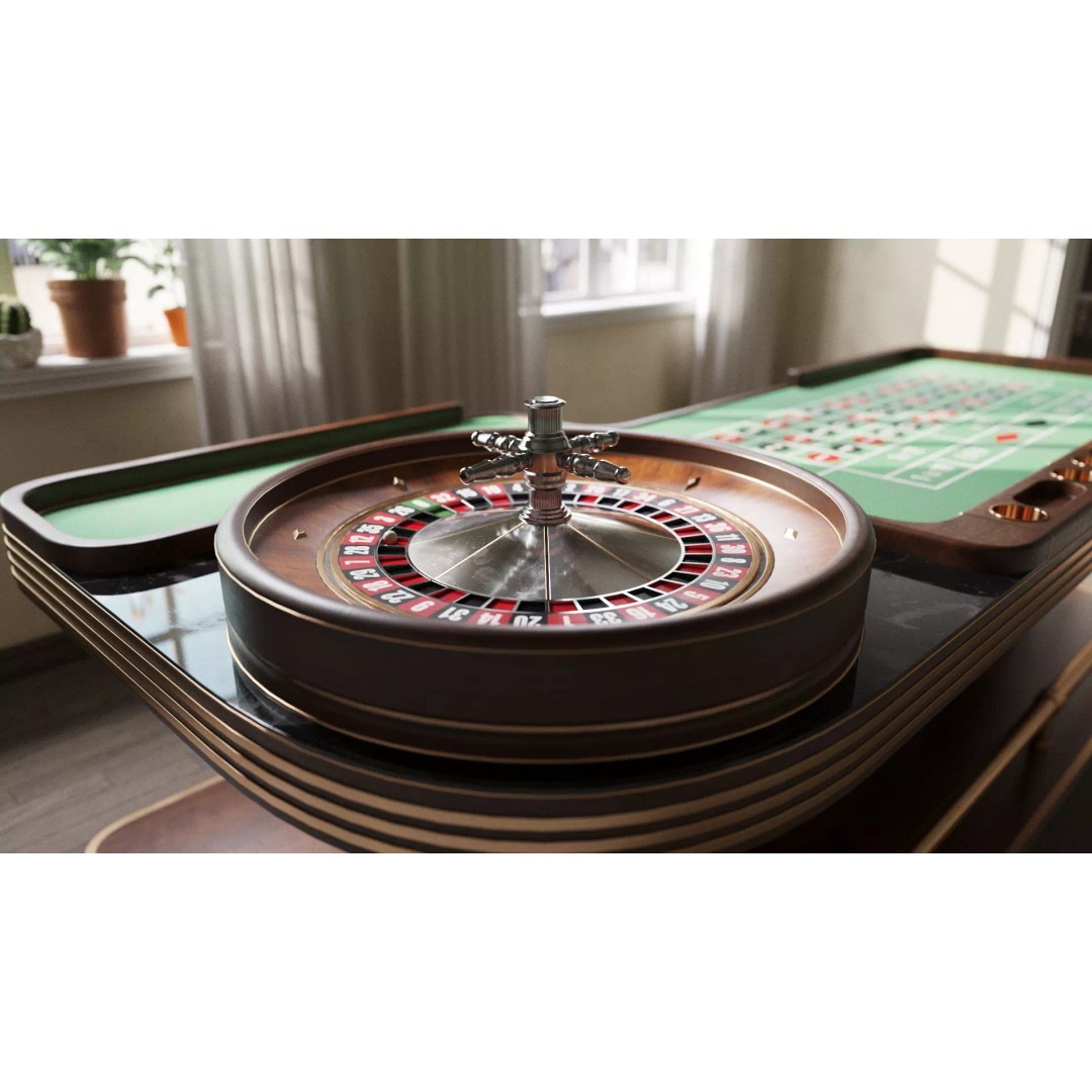 Roulette Casino Table 3D Model – Elegant Design, Game-Ready, FBX, OBJ - View 2