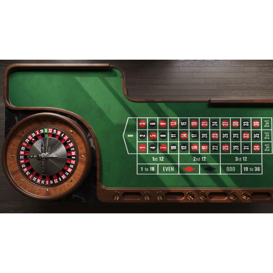 Roulette Casino Table 3D Model – Elegant Design, Game-Ready, FBX, OBJ - View 3