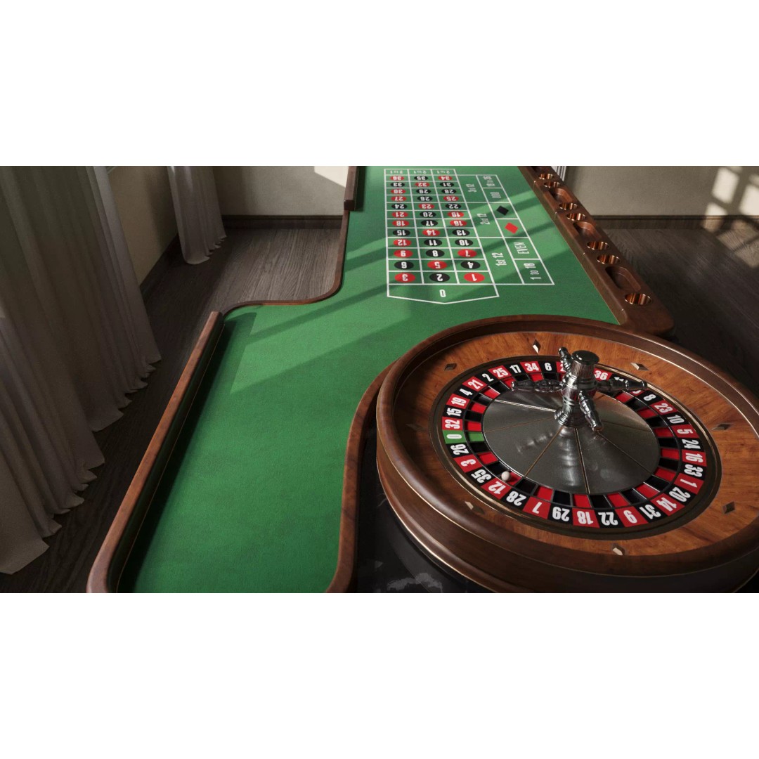 Roulette Casino Table 3D Model – Elegant Design, Game-Ready, FBX, OBJ - View 4