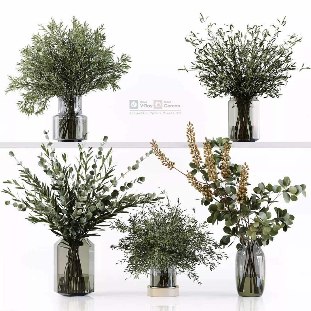 Indoor Plants 3D Model – Low Poly Collection for Interior Design - View 2
