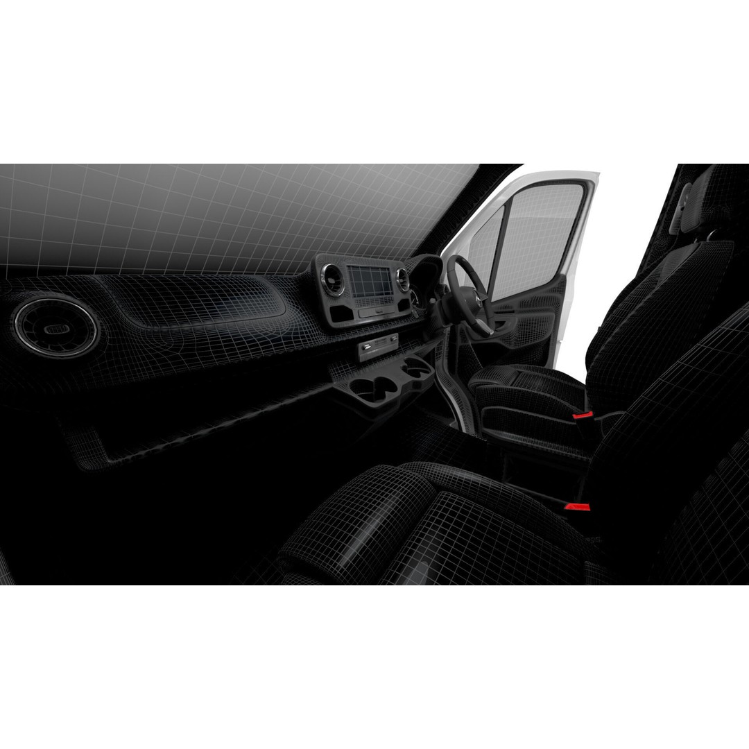 Mercedes Sprinter L3H2 RWD 3D Model – HQ Interior, Game-Ready FBX