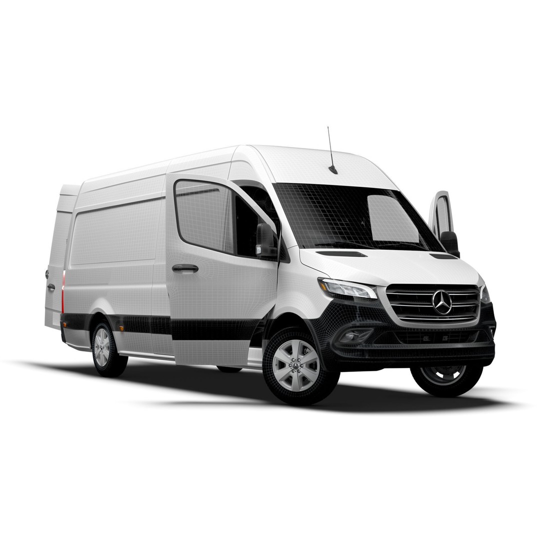 Mercedes Sprinter L3H2 RWD 3D Model – HQ Interior, Game-Ready FBX - View 17