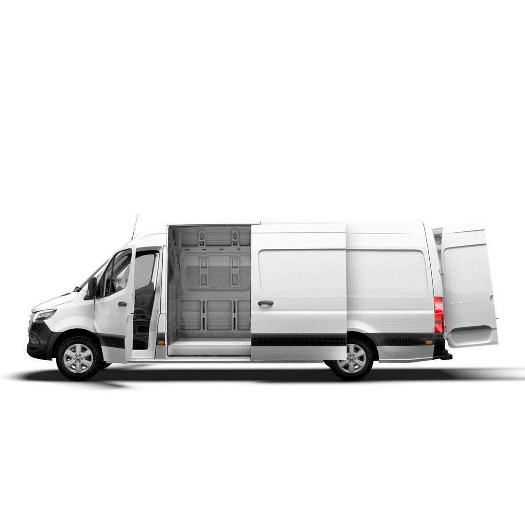 Mercedes Sprinter L3H2 RWD 3D Model – HQ Interior, Game-Ready FBX - View 21