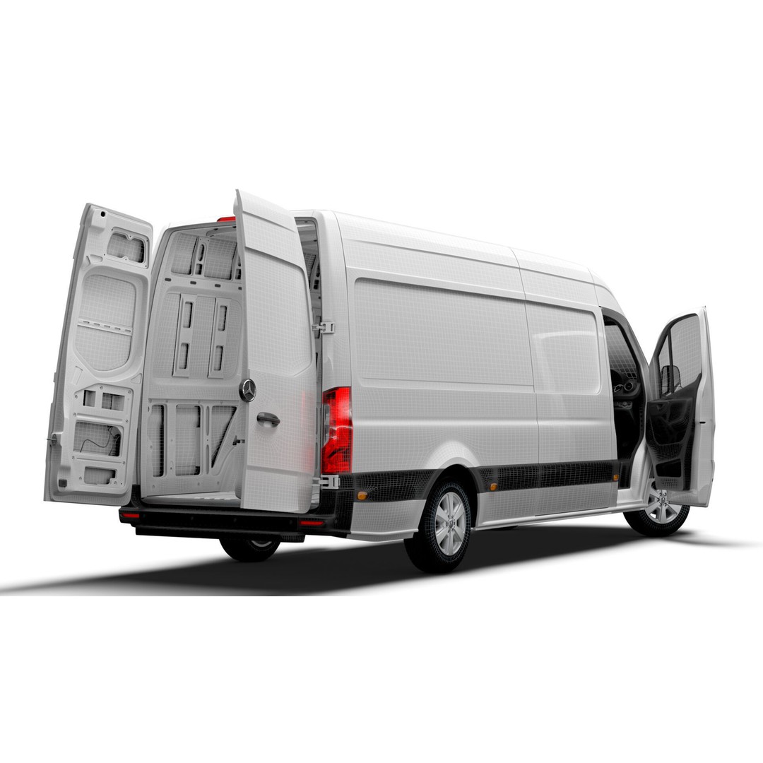 Mercedes Sprinter L3H2 RWD 3D Model – HQ Interior, Game-Ready FBX - View 22