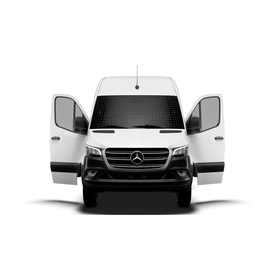 Mercedes Sprinter L3H2 RWD 3D Model – HQ Interior, Game-Ready FBX - View 23
