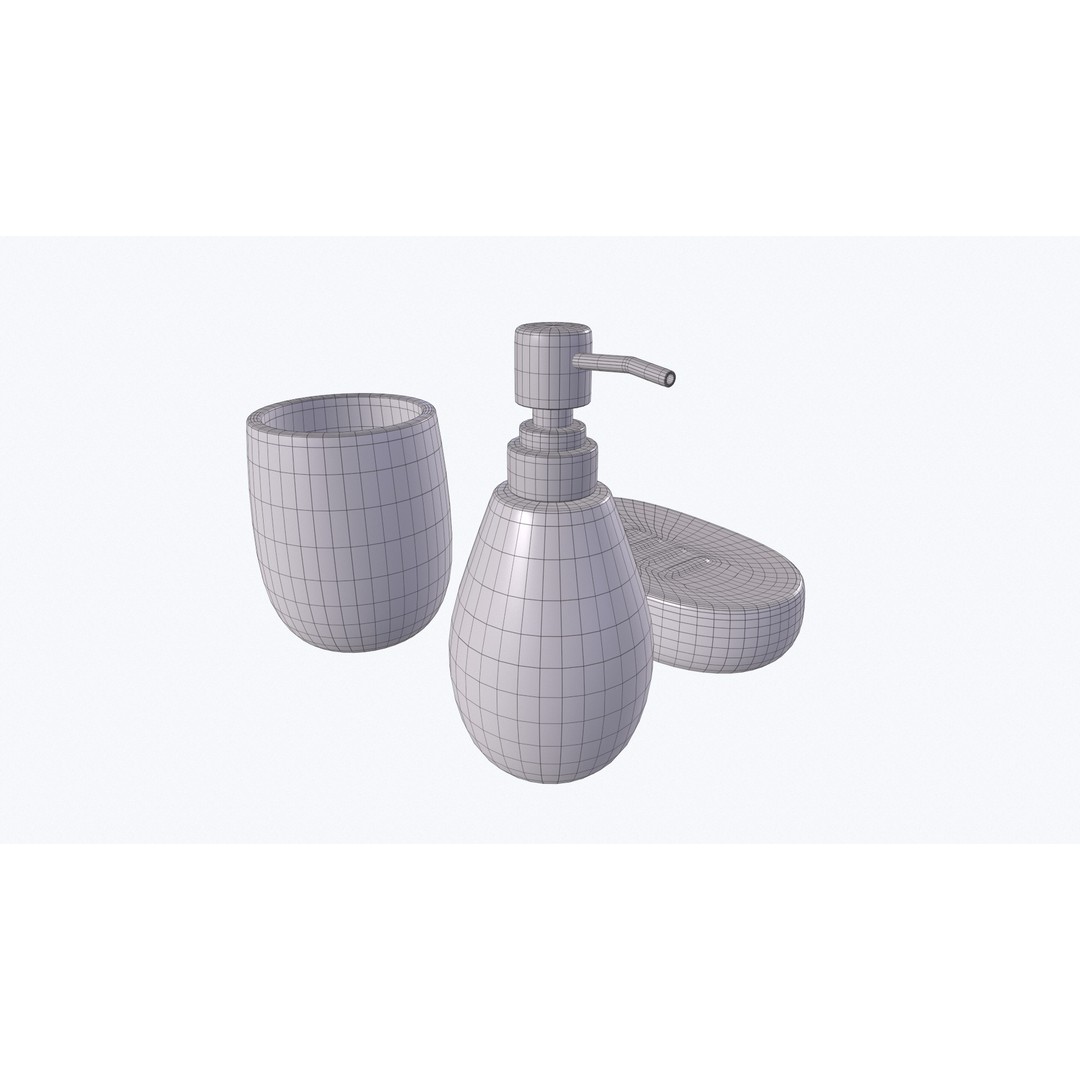 Bathroom Accessories 3D Model – PBR Materials, FBX & OBJ Formats