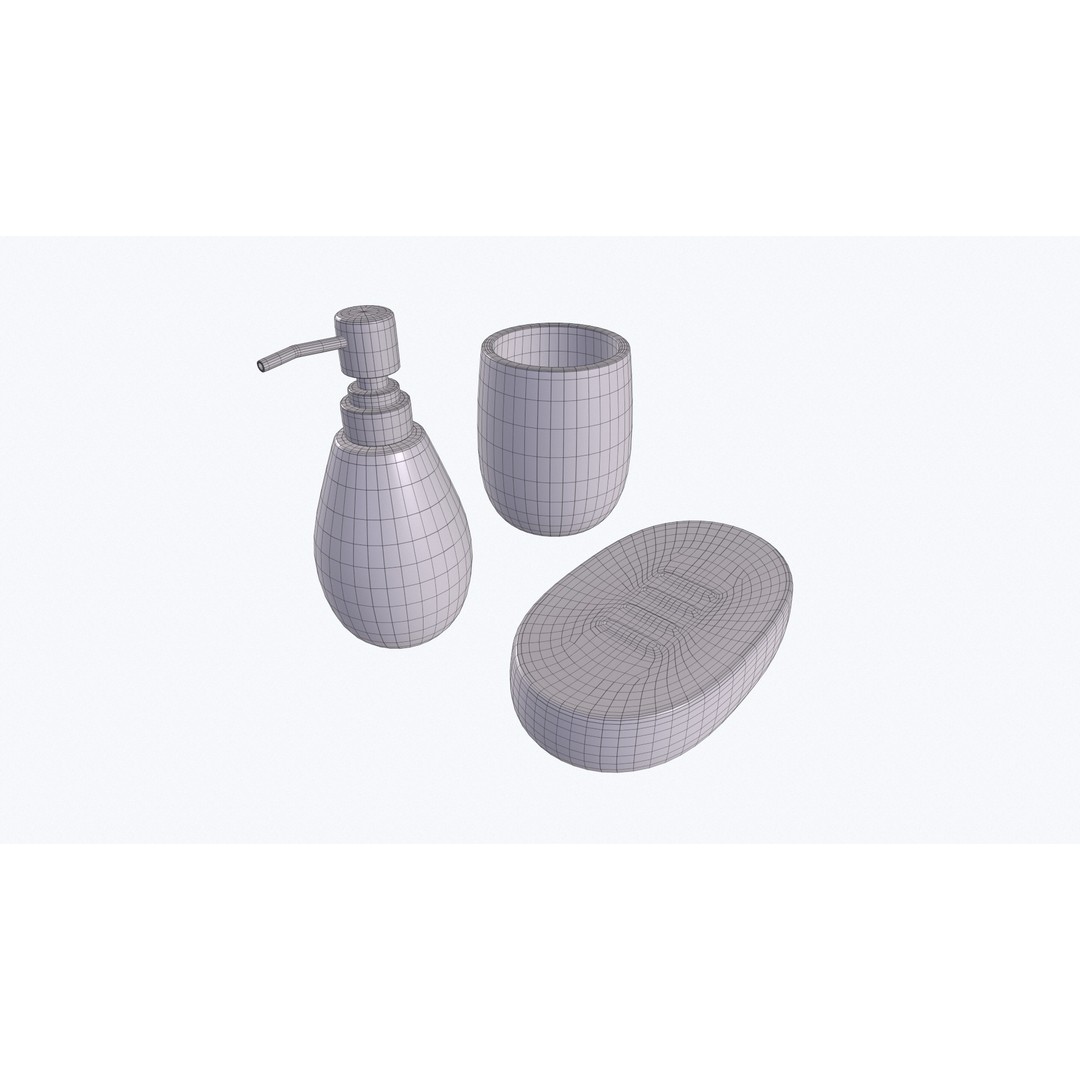 Bathroom Accessories 3D Model – PBR Materials, FBX & OBJ Formats - View 13