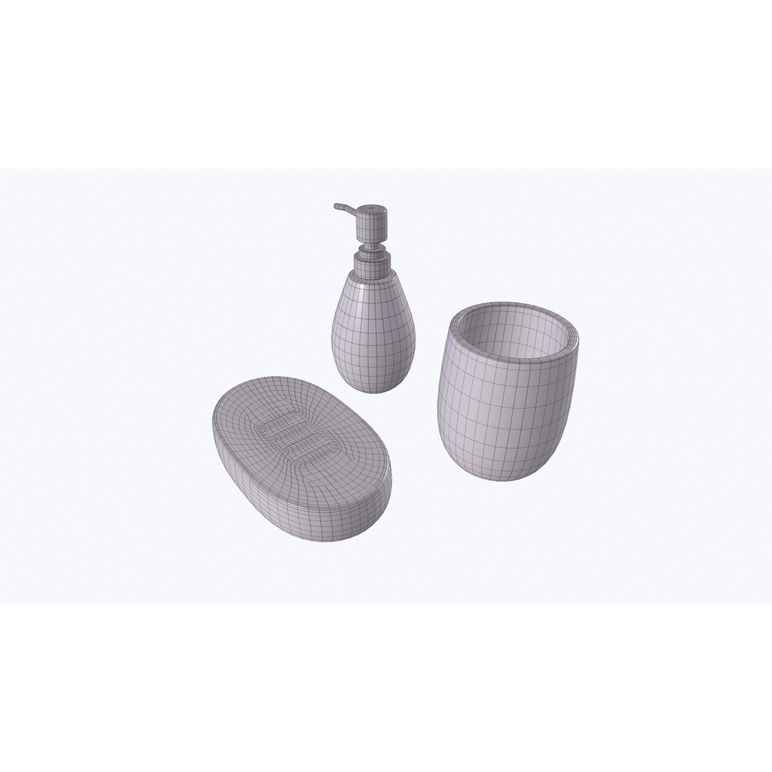 Bathroom Accessories 3D Model – PBR Materials, FBX & OBJ Formats - View 14