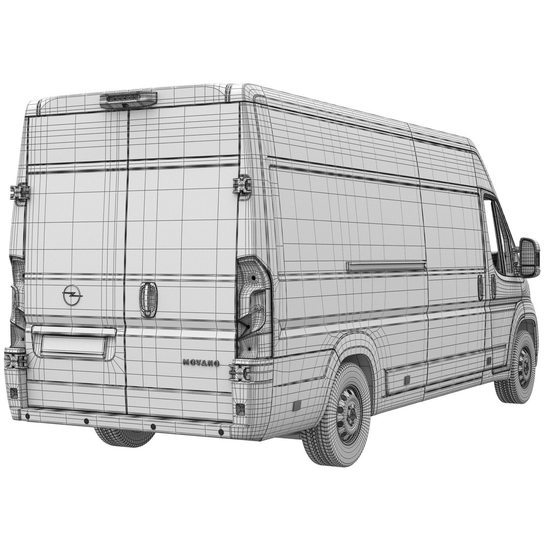 Opel Movano L4H2 3D Model – Detailed Cargo Van Interior, FBX - View 16