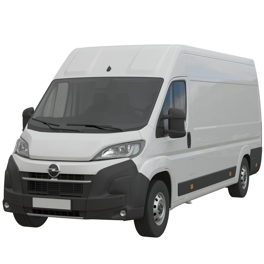 Opel Movano L4H2 3D Model – Detailed Cargo Van Interior, FBX - View 3