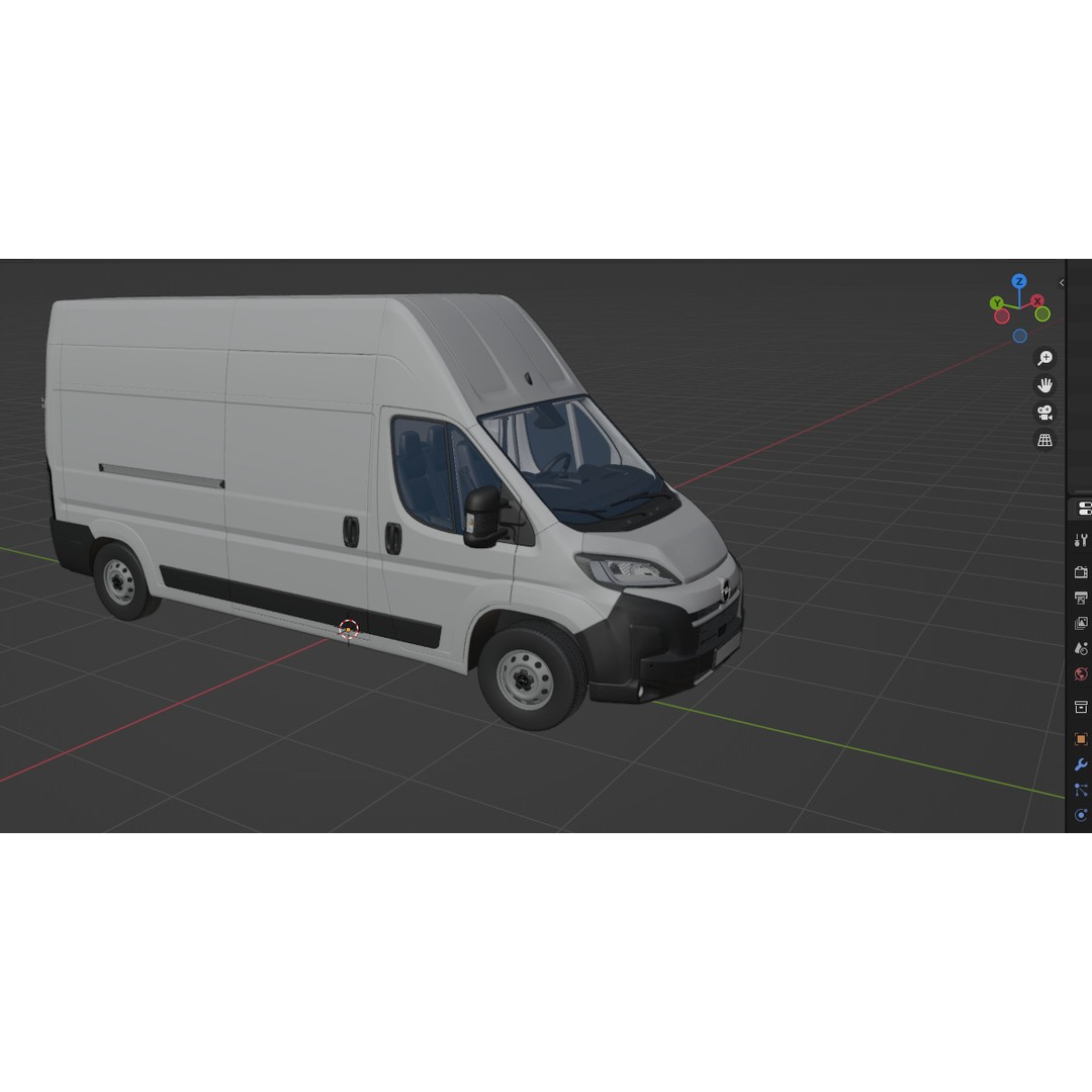 Opel Movano L3H3 3D Model – High Poly Detailed Vehicle, FBX, OBJ