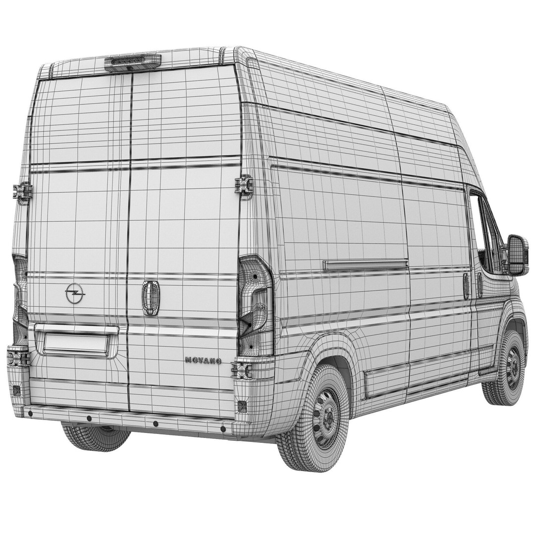 Opel Movano L3H3 3D Model – High Poly Detailed Vehicle, FBX, OBJ - View 16
