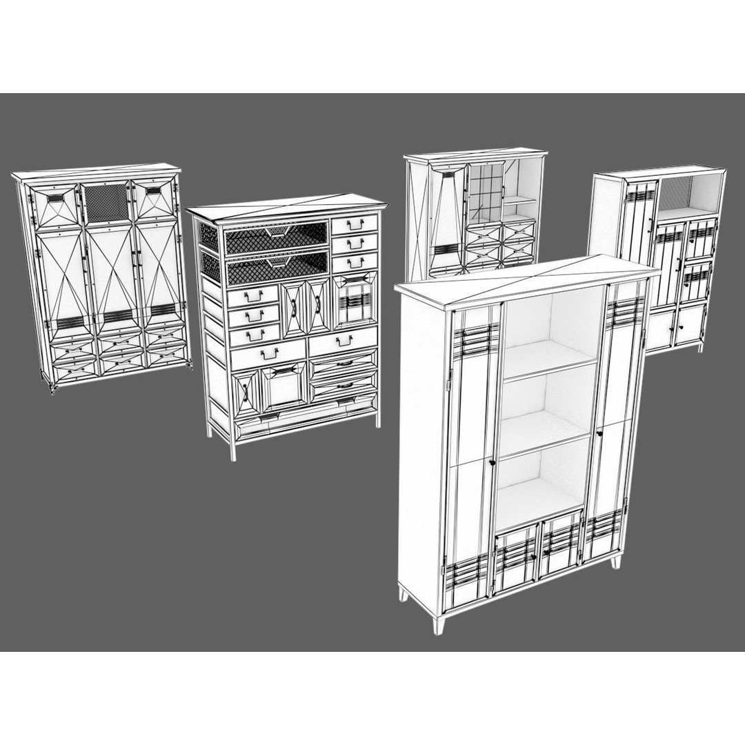Industrial Cabinets 3D Model – Low Poly Game Asset with PBR Textures