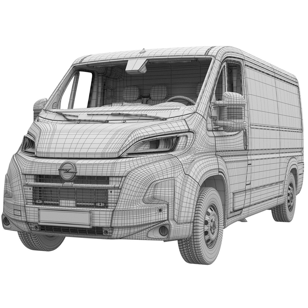 2024 Opel Movano 3D Model – Detailed Interior Low Roof Van, FBX, OBJ - View 17