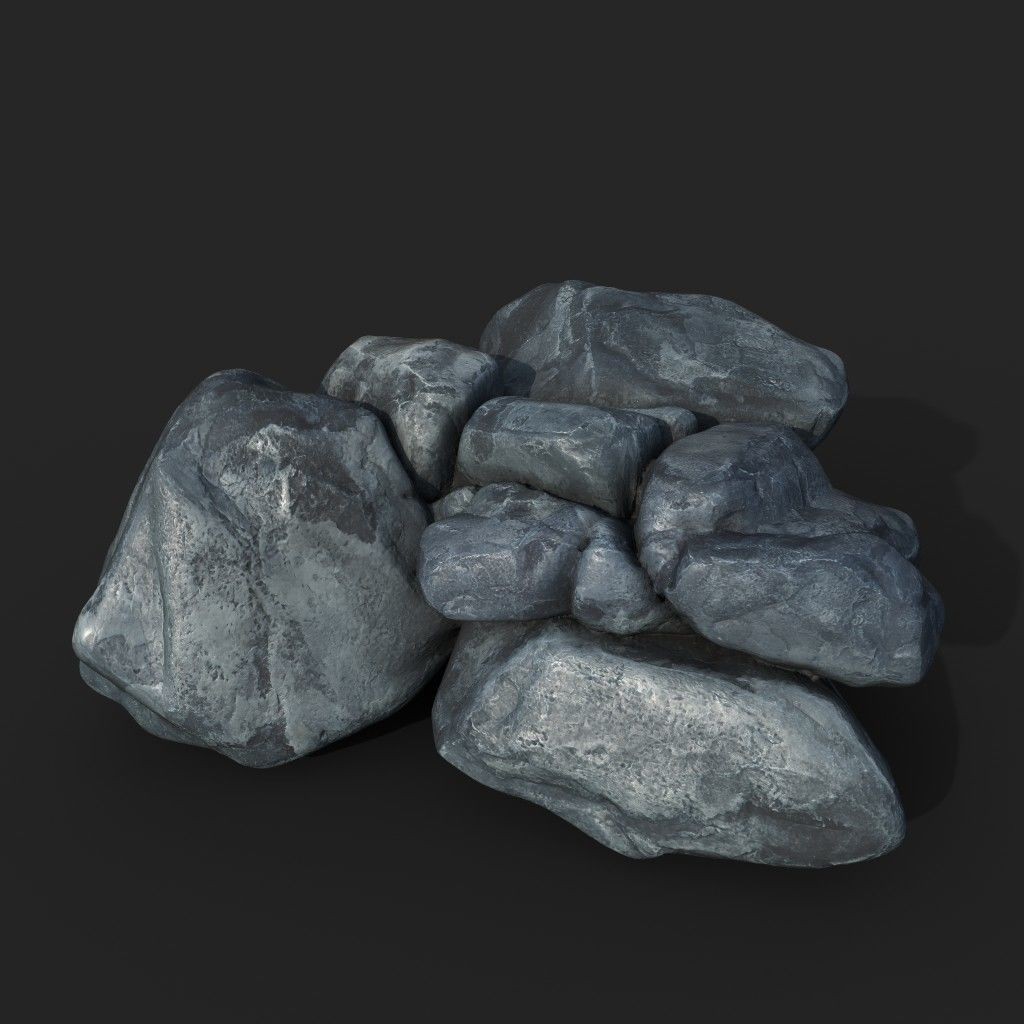 High Poly Boulder 3D Model – Realistic Rock Asset, FBX, PBR - View 13