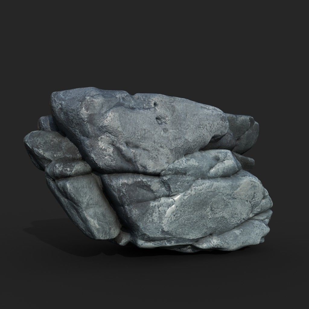 High Poly Boulder 3D Model – Realistic Rock Asset, FBX, PBR - View 15