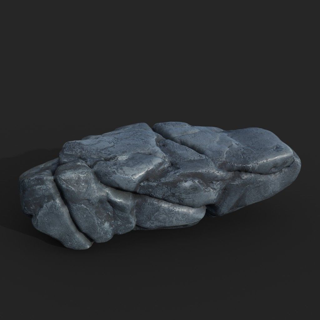 High Poly Boulder 3D Model – Realistic Rock Asset, FBX, PBR - View 17