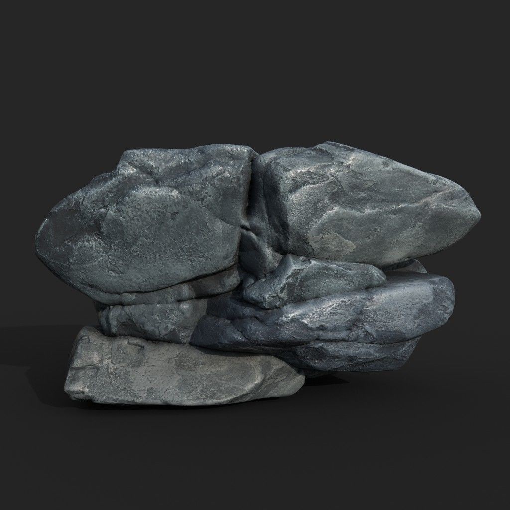 High Poly Boulder 3D Model – Realistic Rock Asset, FBX, PBR - View 7