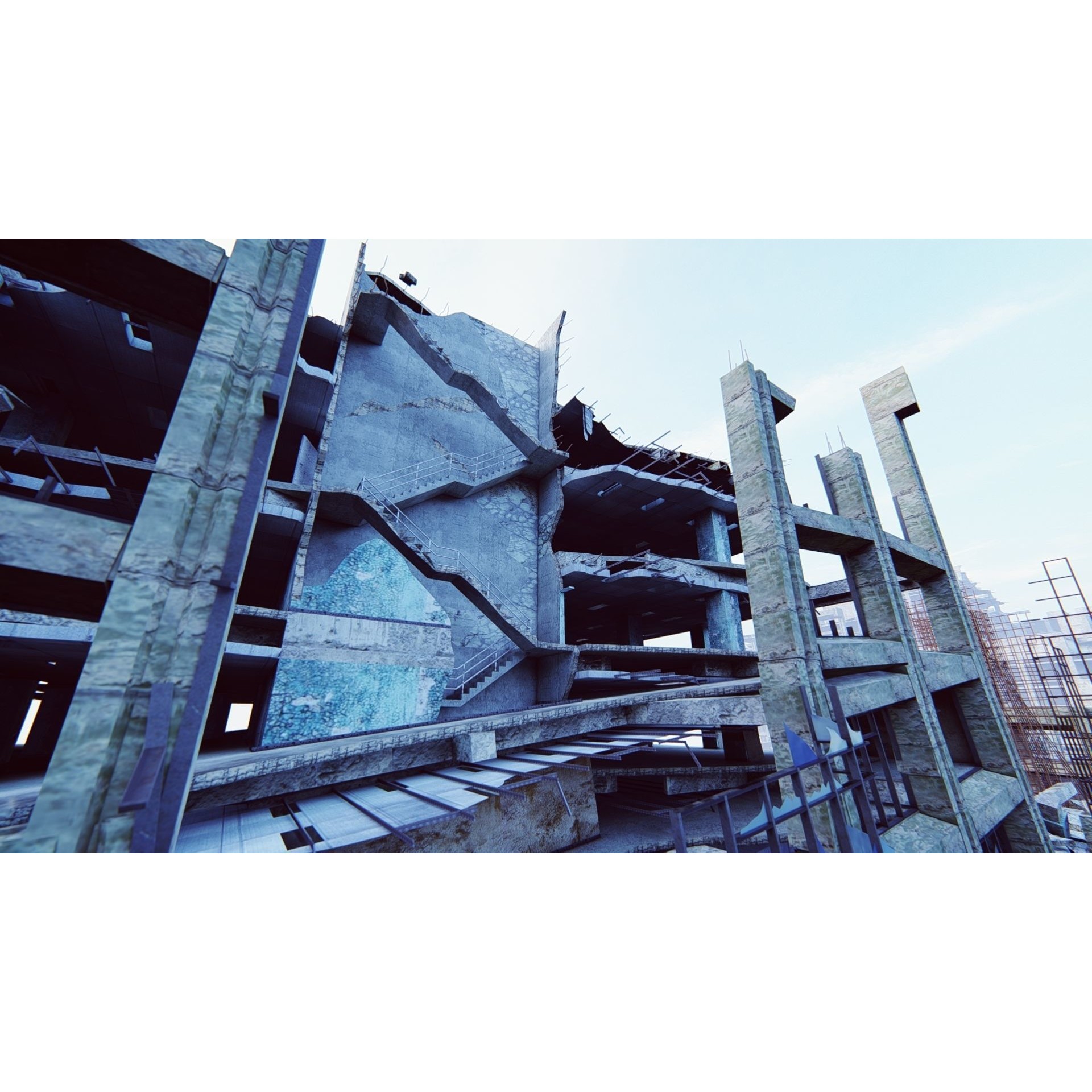 Ruined Cityscape - Game-Ready 3D Model - View 24