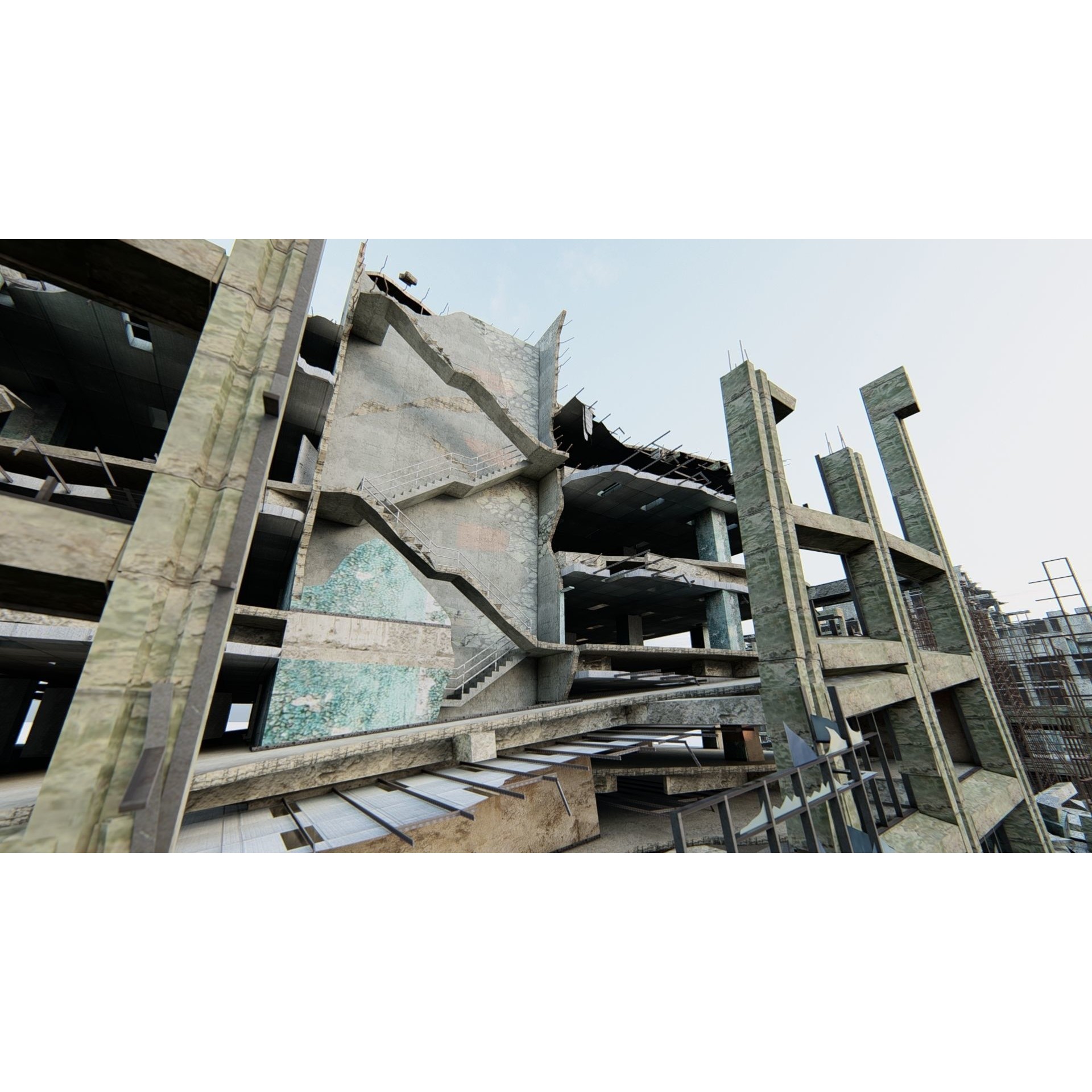 Ruined Cityscape - Game-Ready 3D Model - View 27