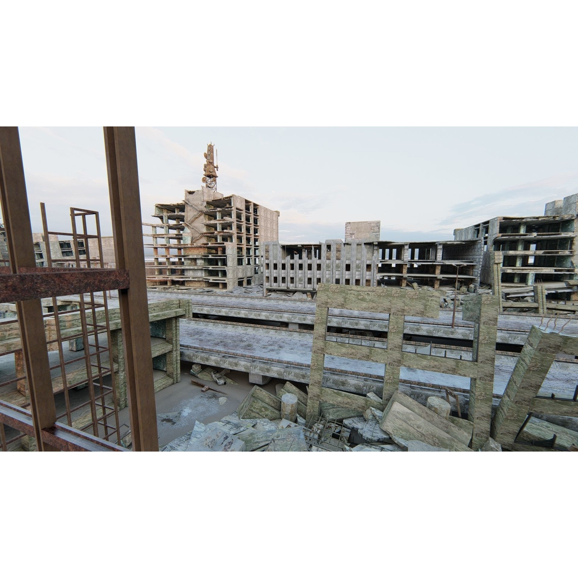 Ruined Cityscape - Game-Ready 3D Model - View 28