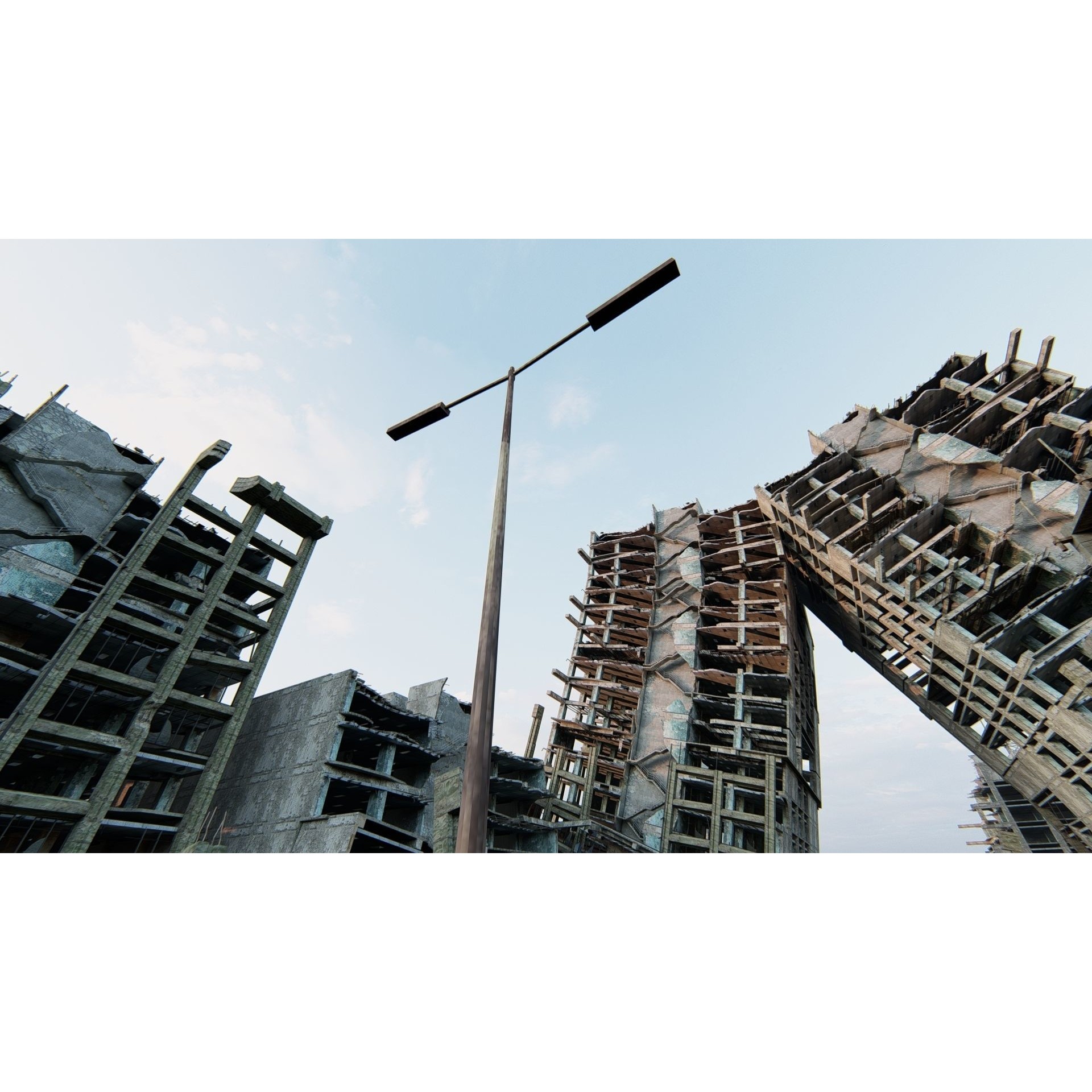 Ruined Cityscape - Game-Ready 3D Model - View 5