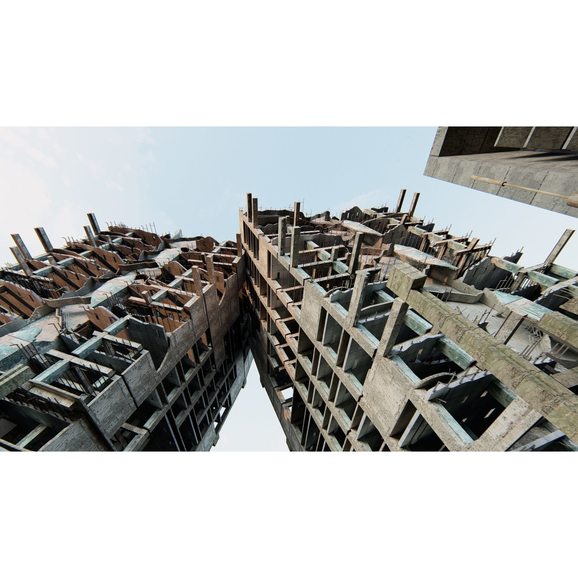 Ruined Cityscape - Game-Ready 3D Model - View 8