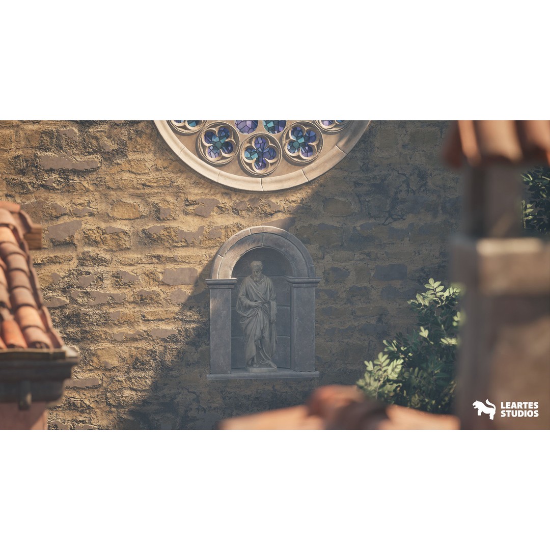 Italian Alley Environment 3D Model – Low Poly Game Ready Asset, FBX - View 14