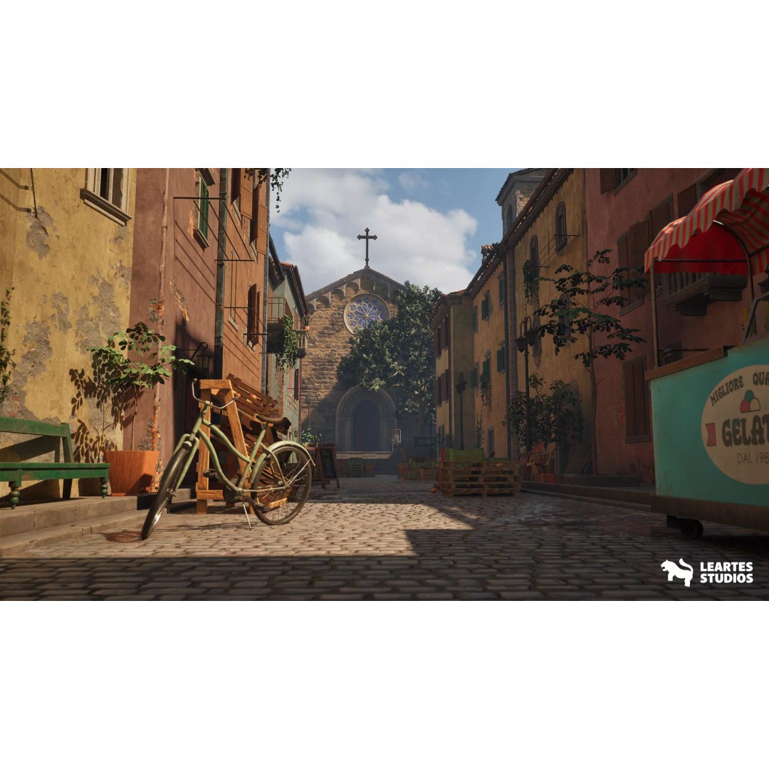 Italian Alley Environment 3D Model – Low Poly Game Ready Asset, FBX - View 2