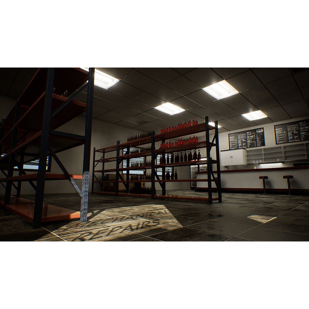 Gas Station 3D Model – Low Poly Game Asset, PBR, Unreal Engine - View 8