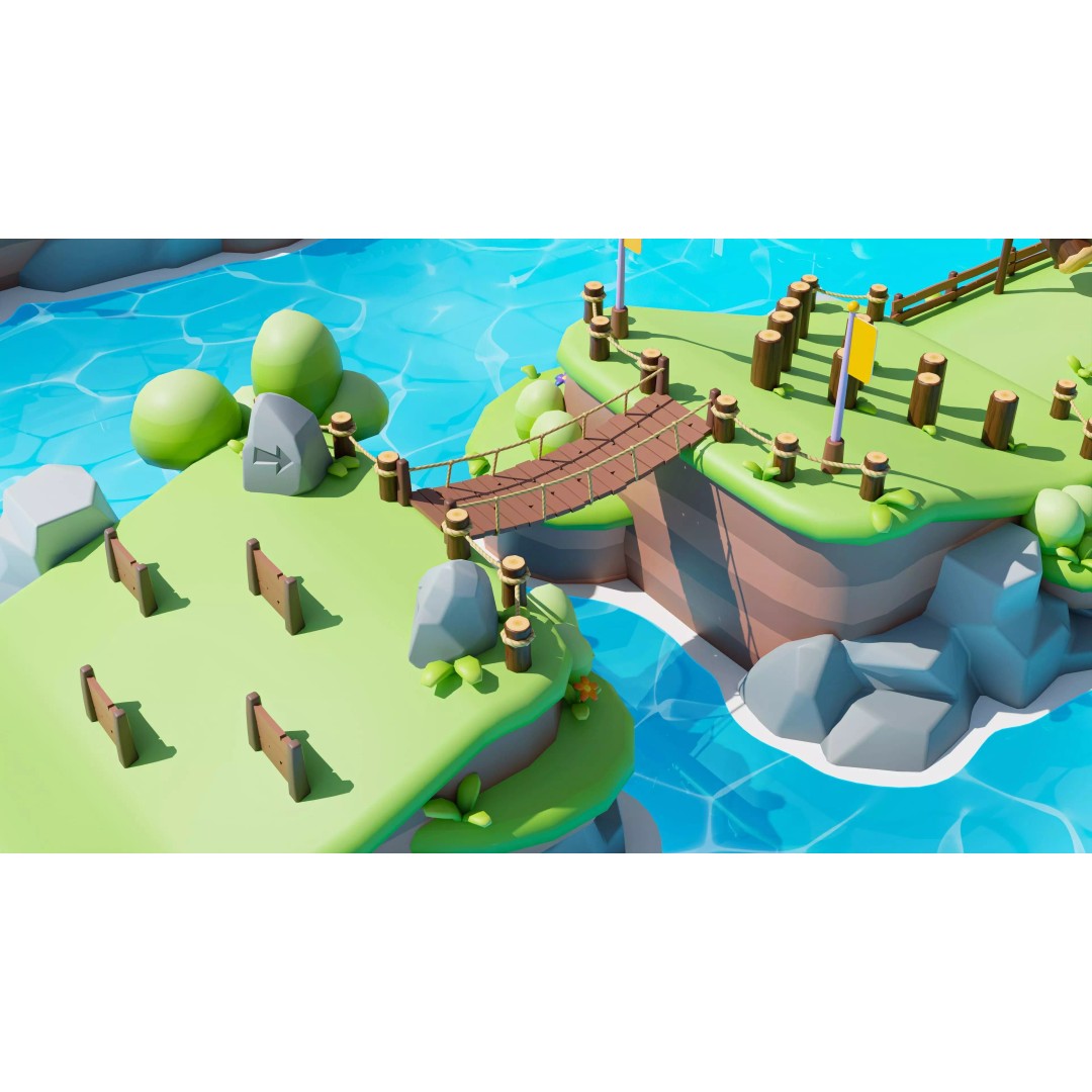 Platformer Deathrun 3D Model – Low Poly Game Asset, FBX, PBR - View 15