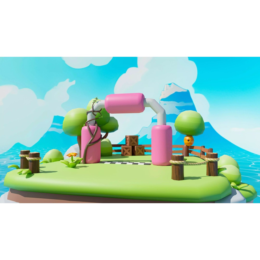 Platformer Deathrun 3D Model – Low Poly Game Asset, FBX, PBR - View 19