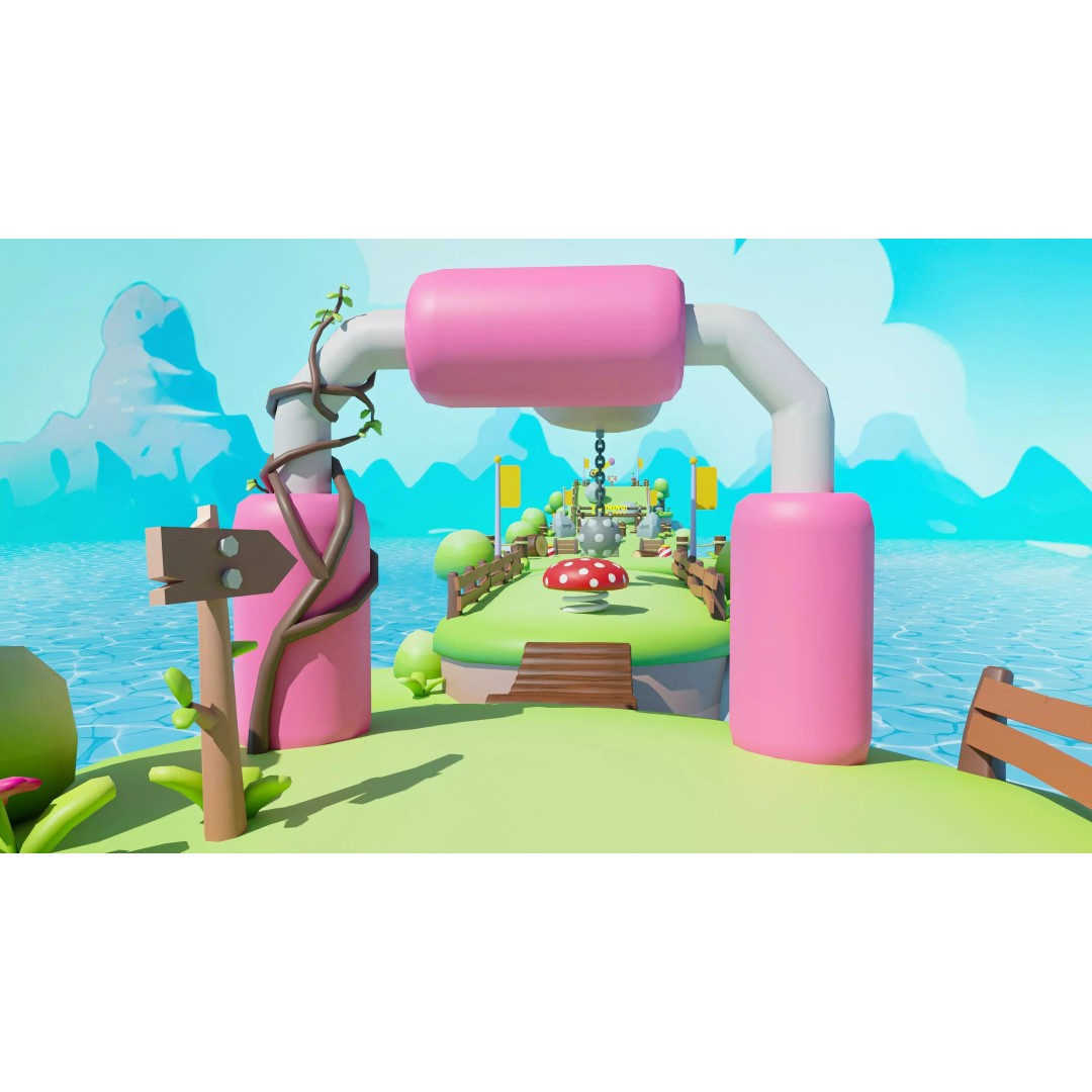 Platformer Deathrun 3D Model – Low Poly Game Asset, FBX, PBR - View 35