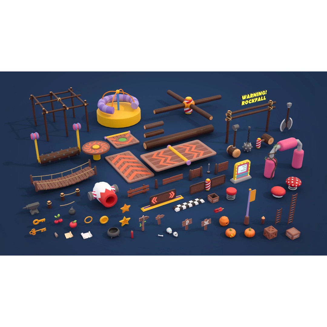 Platformer Deathrun 3D Model – Low Poly Game Asset, FBX, PBR - View 48