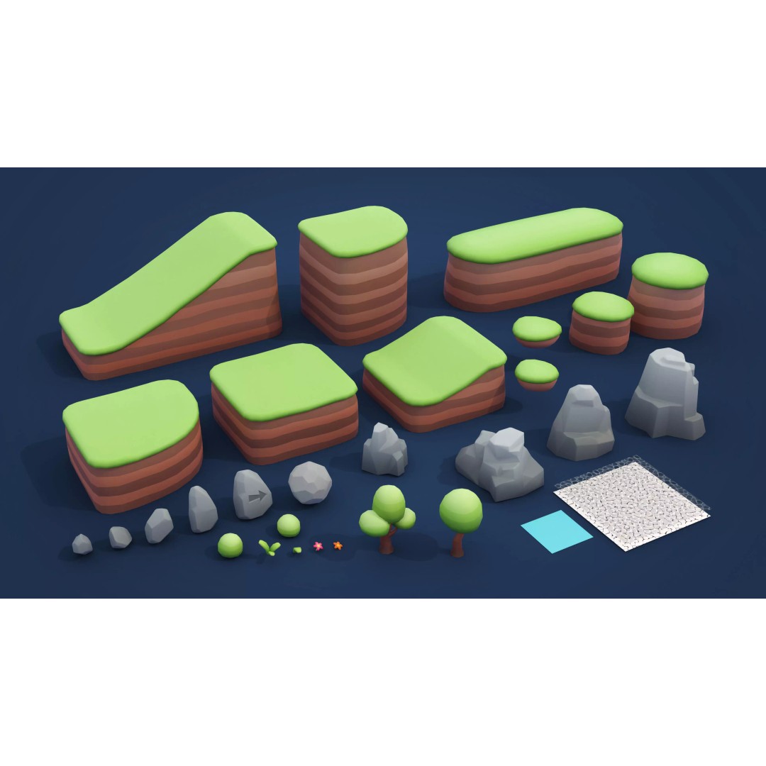 Platformer Deathrun 3D Model – Low Poly Game Asset, FBX, PBR - View 49