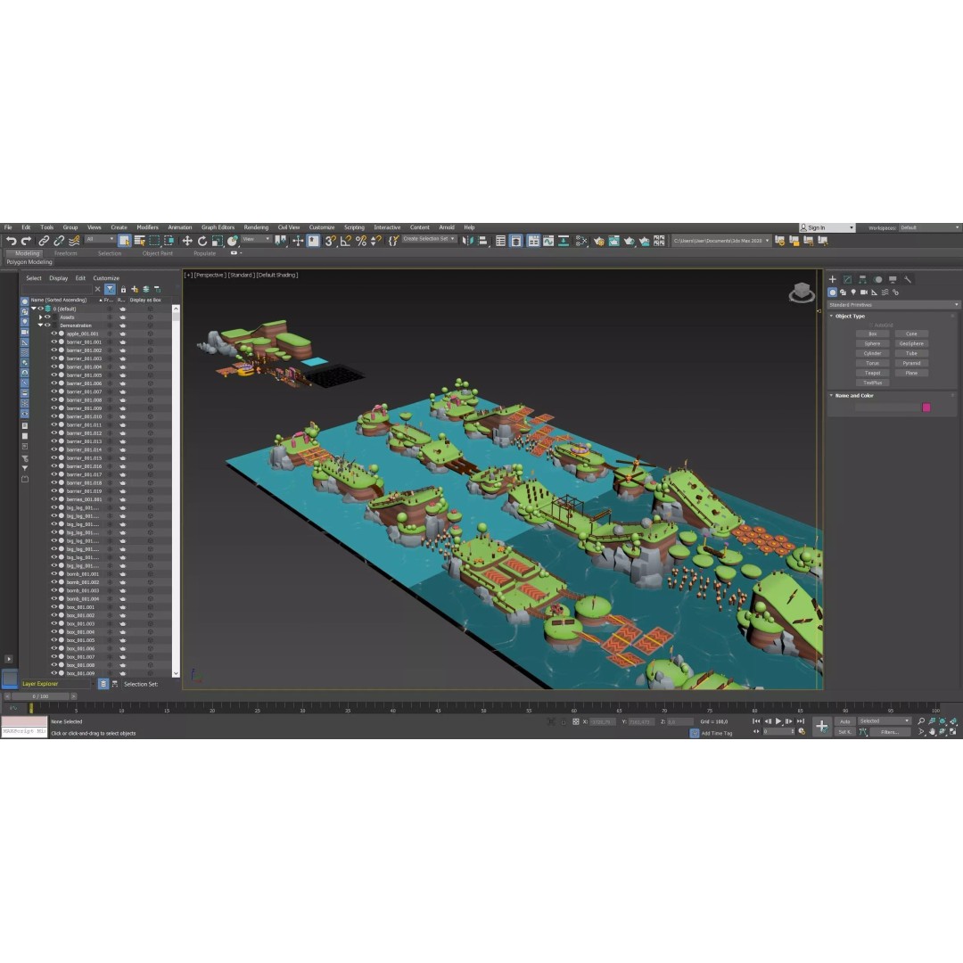 Platformer Deathrun 3D Model – Low Poly Game Asset, FBX, PBR - View 53