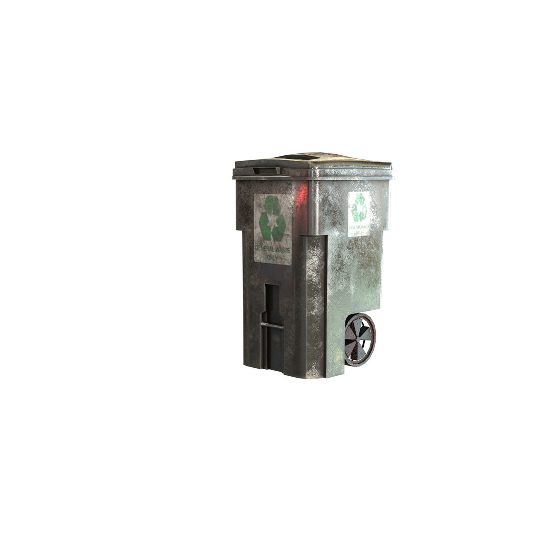 Urban Trash Pack 3D Model – Low Poly Game Asset with PBR Textures - View 11