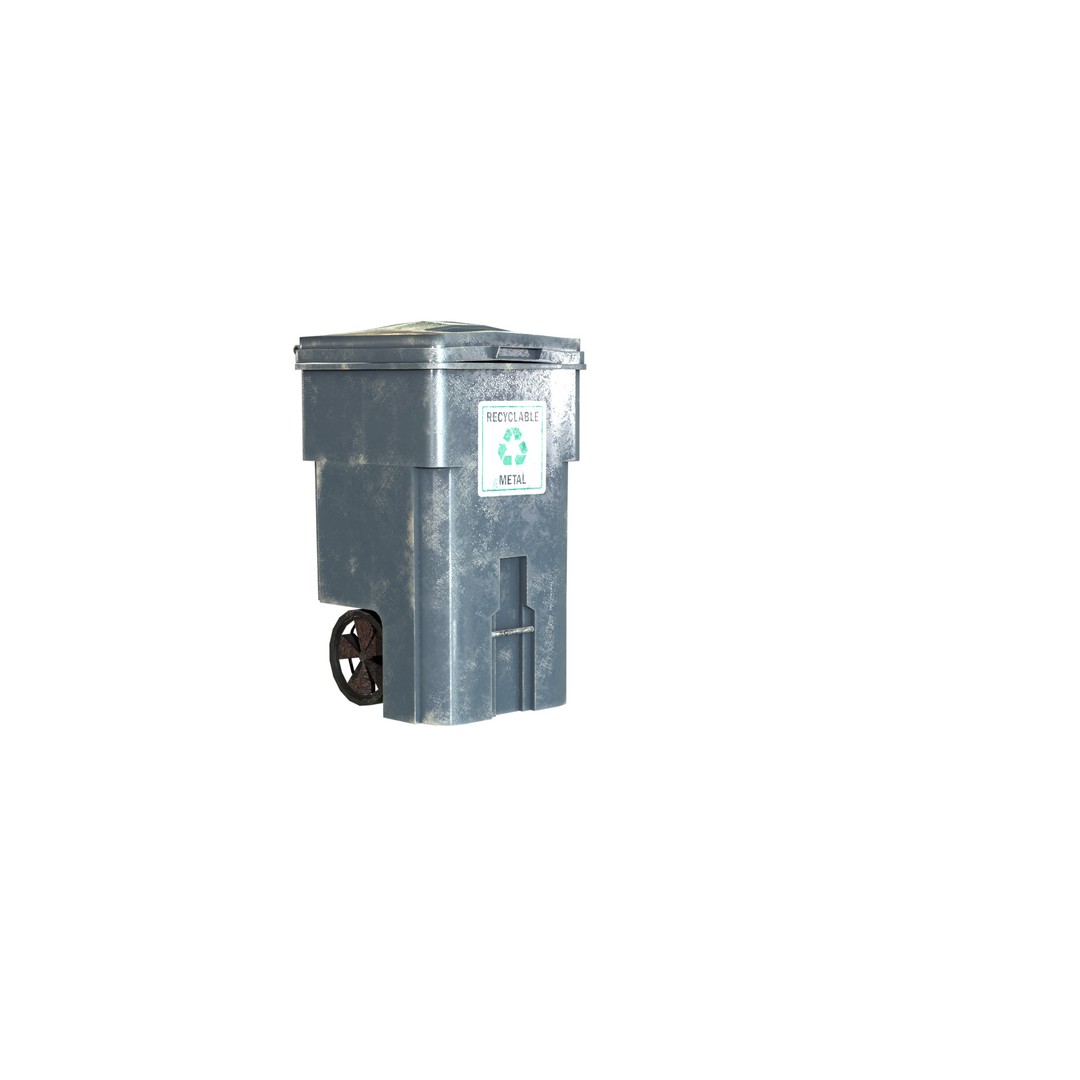 Urban Trash Pack 3D Model – Low Poly Game Asset with PBR Textures - View 12