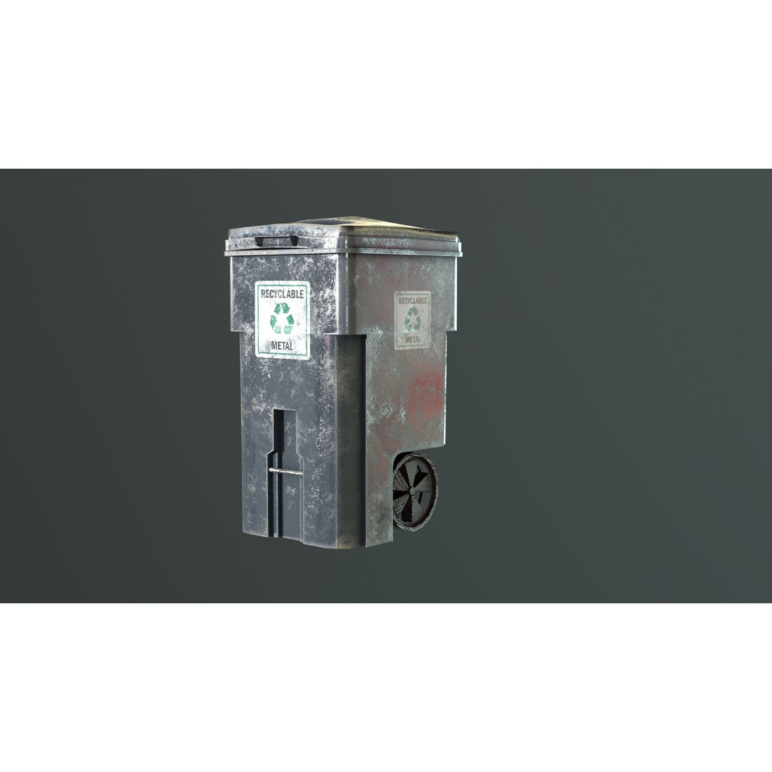 Urban Trash Pack 3D Model – Low Poly Game Asset with PBR Textures - View 21