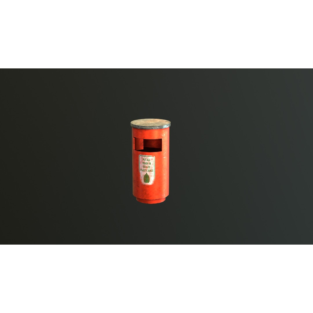 Urban Trash Pack 3D Model – Low Poly Game Asset with PBR Textures - View 5