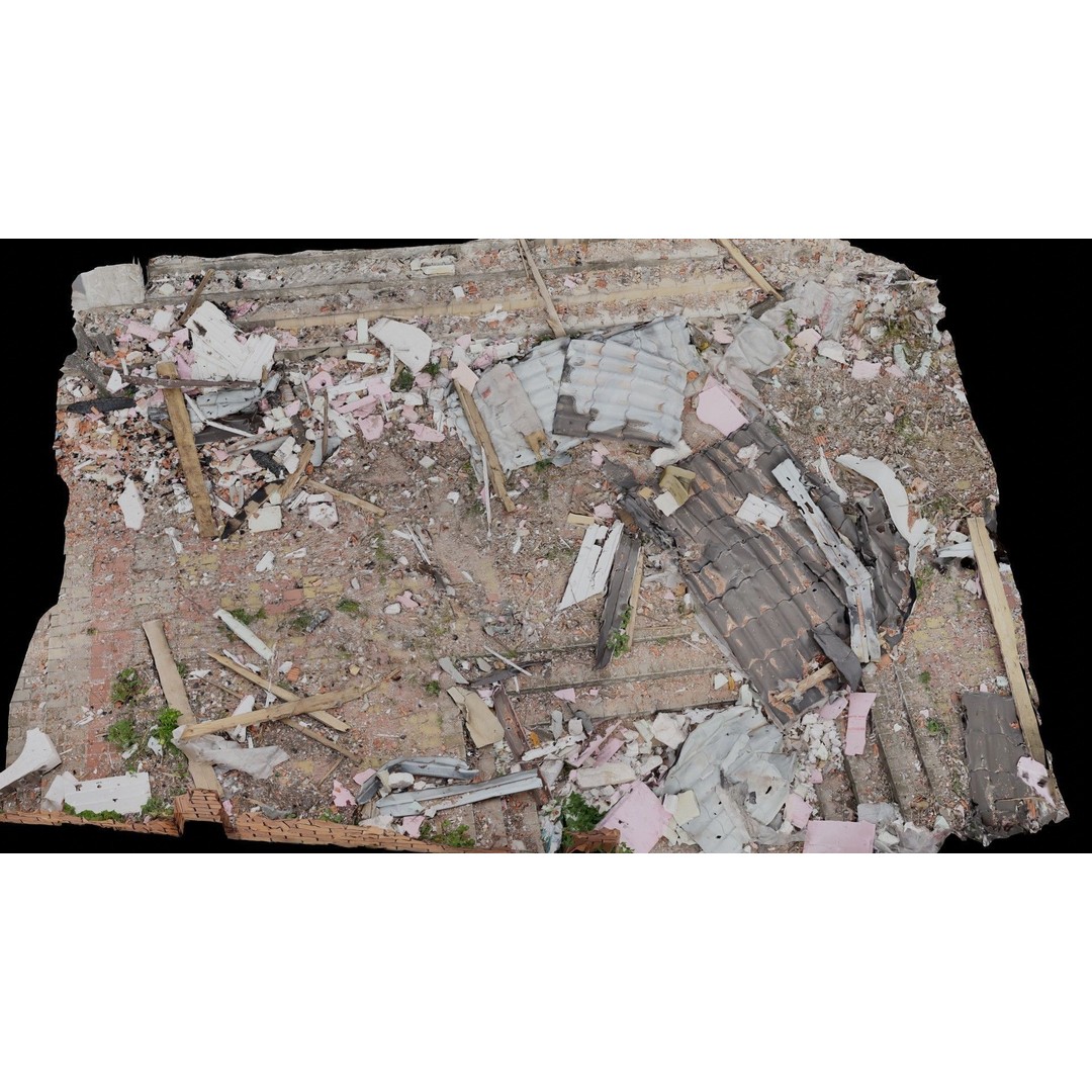 Ukraine Debris 3D Model – Low Poly Game Asset, FBX, Blender - View 14