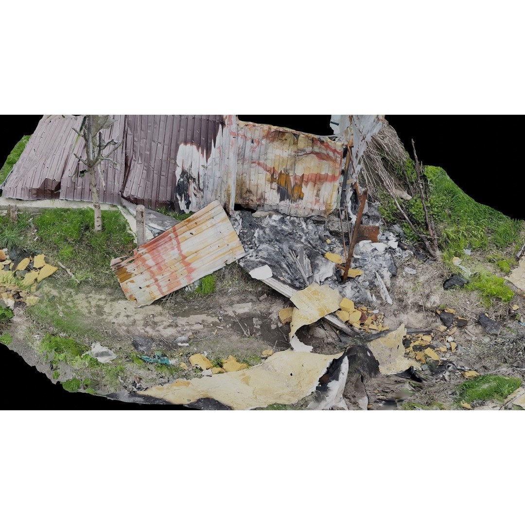 Ukraine Debris 3D Model – Low Poly Game Asset, FBX, Blender - View 15