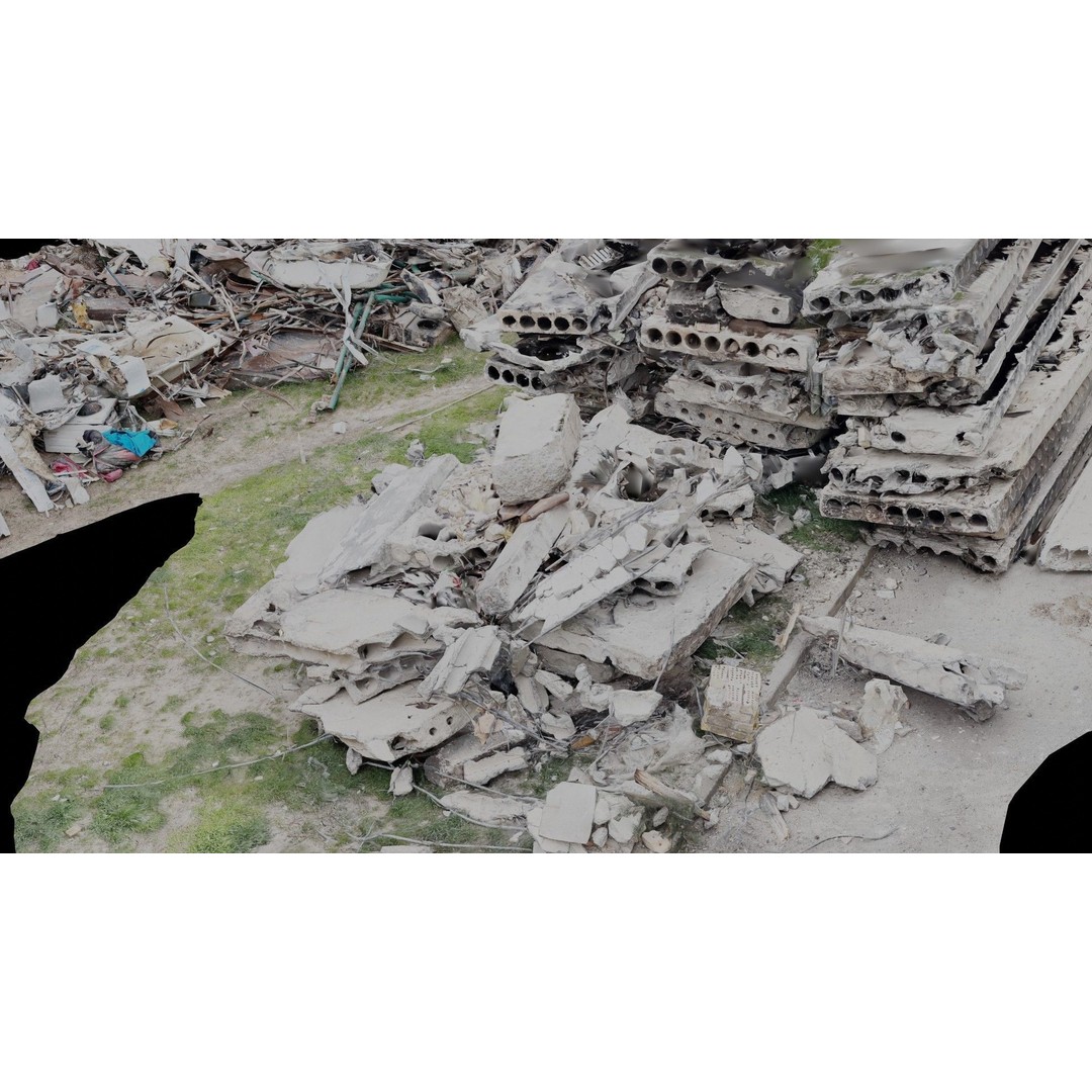 Ukraine Debris 3D Model – Low Poly Game Asset, FBX, Blender - View 22