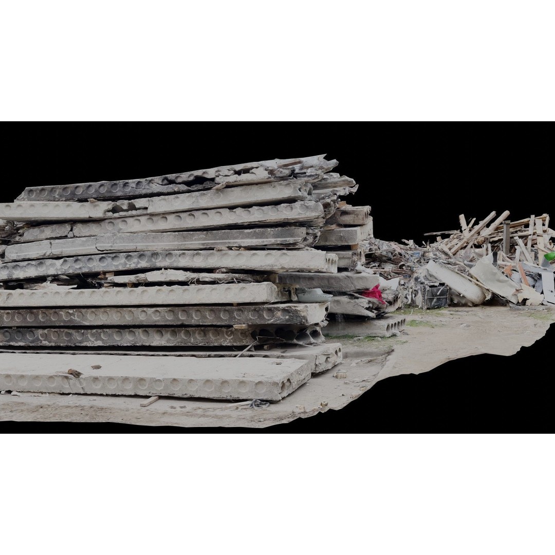 Ukraine Debris 3D Model – Low Poly Game Asset, FBX, Blender - View 23