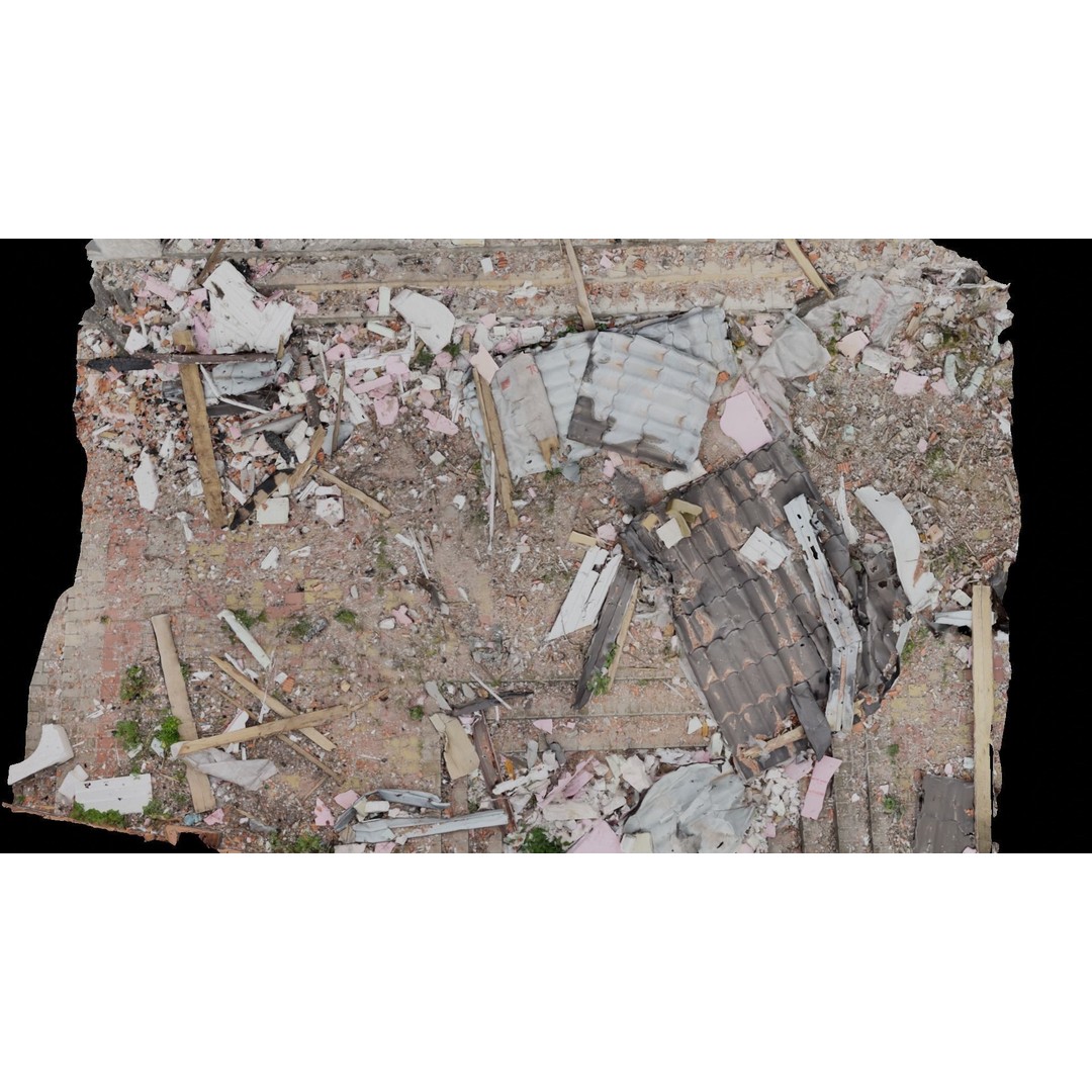 Ukraine Debris 3D Model – Low Poly Game Asset, FBX, Blender - View 24