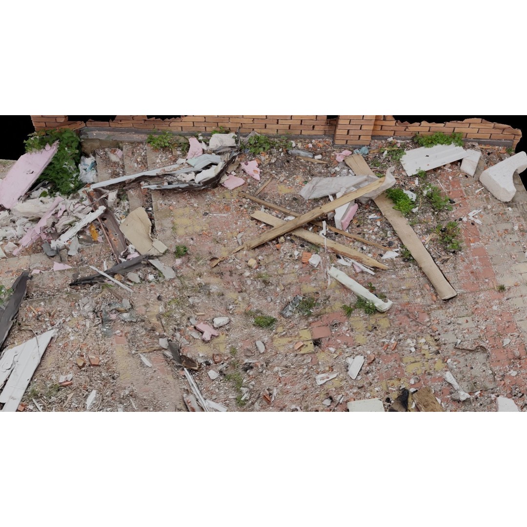 Ukraine Debris 3D Model – Low Poly Game Asset, FBX, Blender - View 26